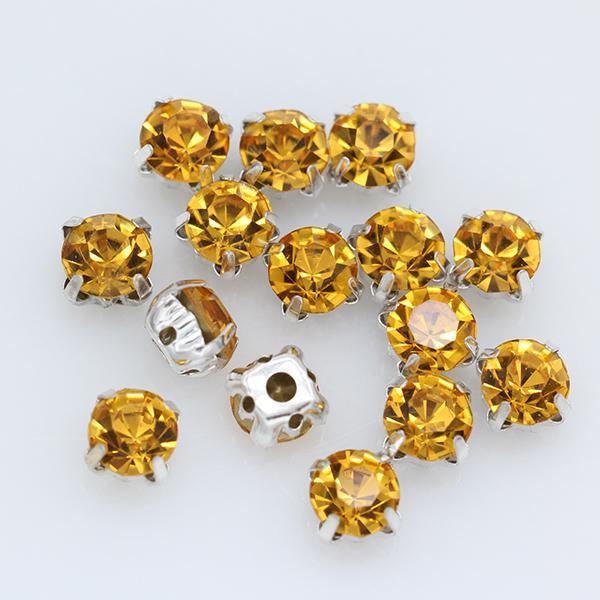 40 цветов 4 мм 100 шт./упак. стеклянные круглые пришивные стразы с серебряными когтями для украшений, свадебных платьев, одежды, поделок, отделки