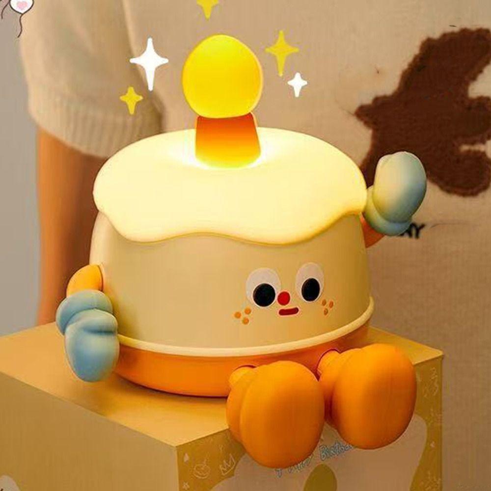 Cartoon Birthday Cake Light USB Rechargeable Table Lamp Bedside Atmosphere Light Kids Bedrooms