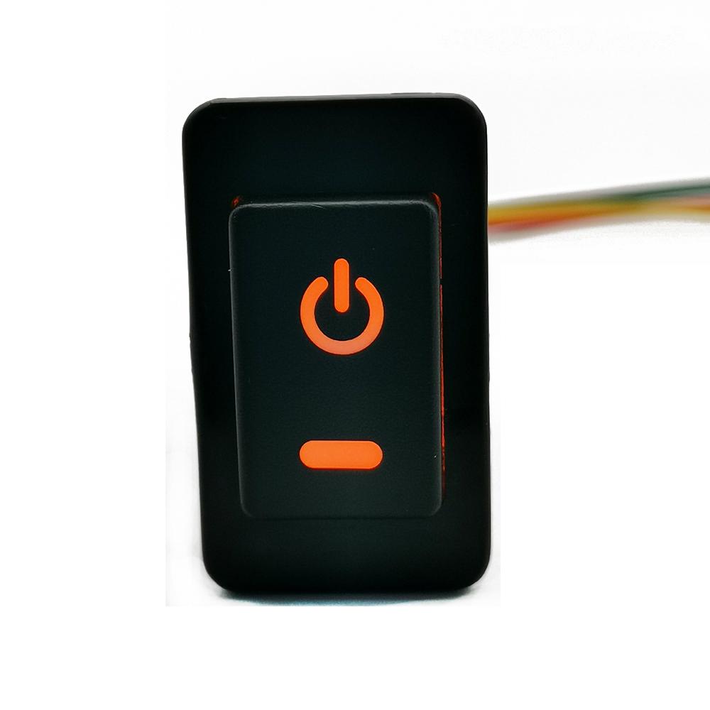 1PC Orange LED Light Modified Key Power On Off Front Fog Lamp DRL Mirror Switch Button With Wire For Nissan Patrol Y60 Paladin Switches4