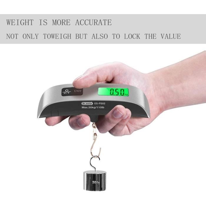 Весы для багажа Электронные весы для багажа Весы для дорожного чемодана Портативные цифровые весы с легко читаемым ЖК-дисплеем Ma 142819