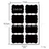 Waterproof Black Matte Erasable Glass Bottle Labels - Self-Adhesive Blackboard Stickers