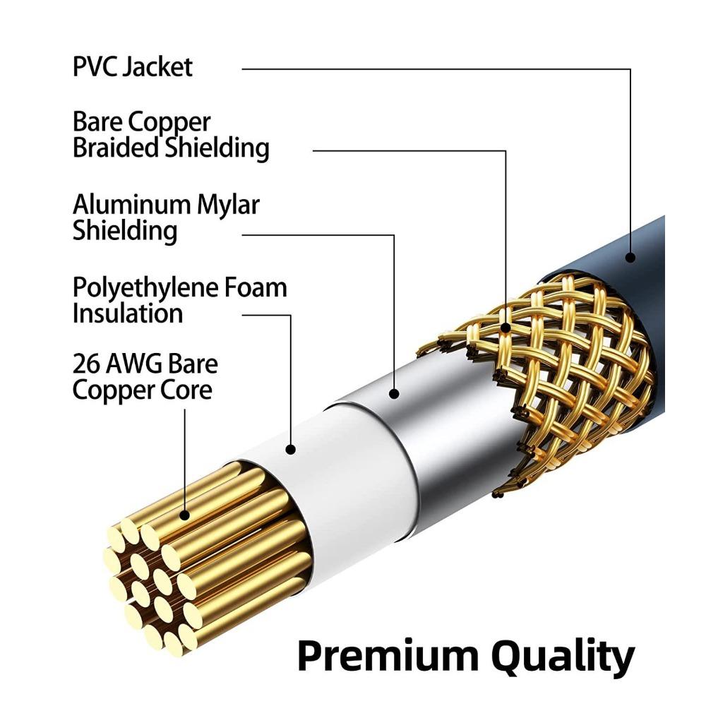 Разветвитель RCA 1 штекер 2 гнезда, RCA Y-разветвитель RCA-кабель Аудио-видео адаптер-сплиттер Удлинитель 0,2 м/0,65 фута для сабвуфера