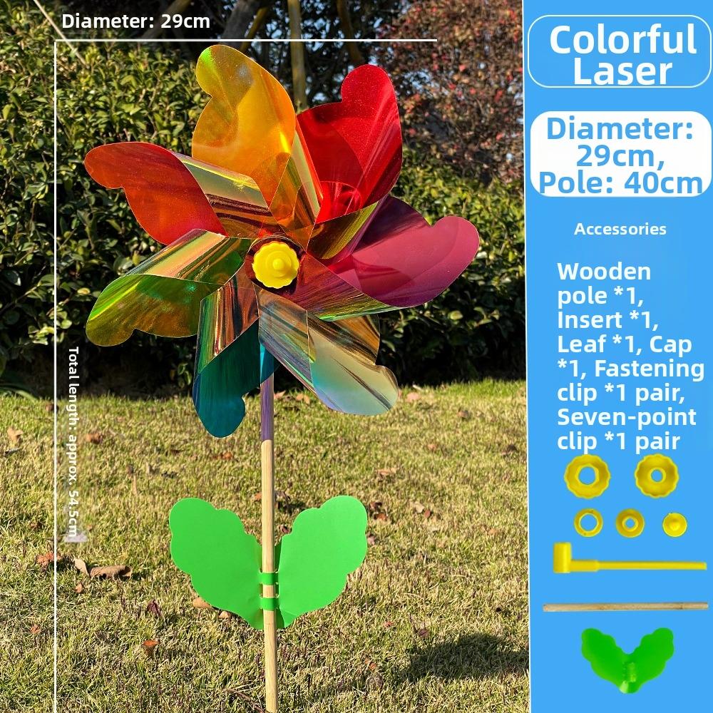 21/29/37cm Sunflower Windmill Multistyles Colorful Windmill Outdoor Party Picnic Decor