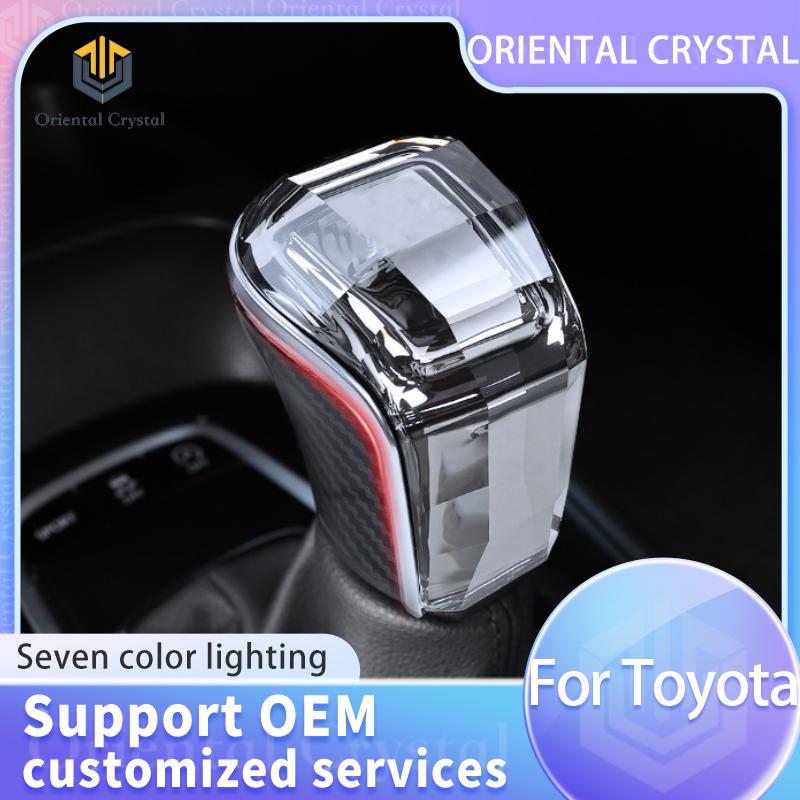Светодиодная ручка переключения передач из хрусталя подходит для Toyota Camry, Toyota Corolla, Toyota Land Cruiser, Asian Lion, хрустальная светящаяся ручка переключения передач