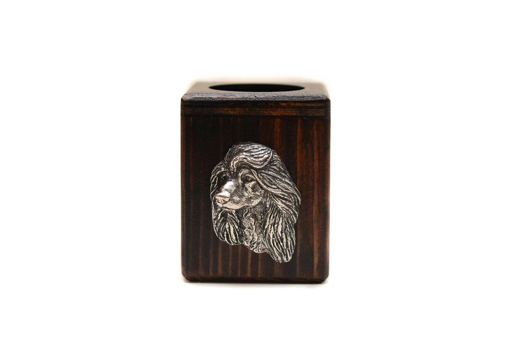 Afghan Hound, Tazi I – Wooden candle holder with a dog, a unique souvenir after losing a dog | Art-Dog