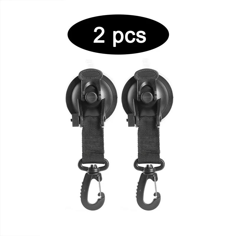 4Pcs Car Tent Suction Cups Buckle Side Round Triangular Awning Anchors Outdoor Camping Tent Suckers Anchor Securing Hook Black