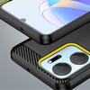 Hurtel Carbon Fiber Silicone Case for Honor Play 40 Plus / Honor X7a - Flexible Black Cover