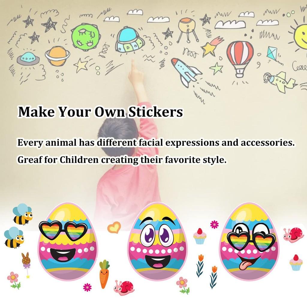 Восхитительные детские пасхальные наклейки Xh108 Интерактивная головоломка Веселое рукоделие