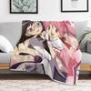 madoka magica madoka and homura Throw Blanket Stylish Decor Blanket Gift for Friends Roommate