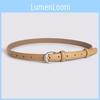 Classic Women Faux Leather Waist Belt For Business And Daily Use With Snap Fastener For Work
