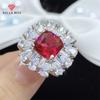 Flower Shape Geometry Gorgeous Opening Rings For Women Zircon Engagement Party Fine Fashionable Jewelry Gift