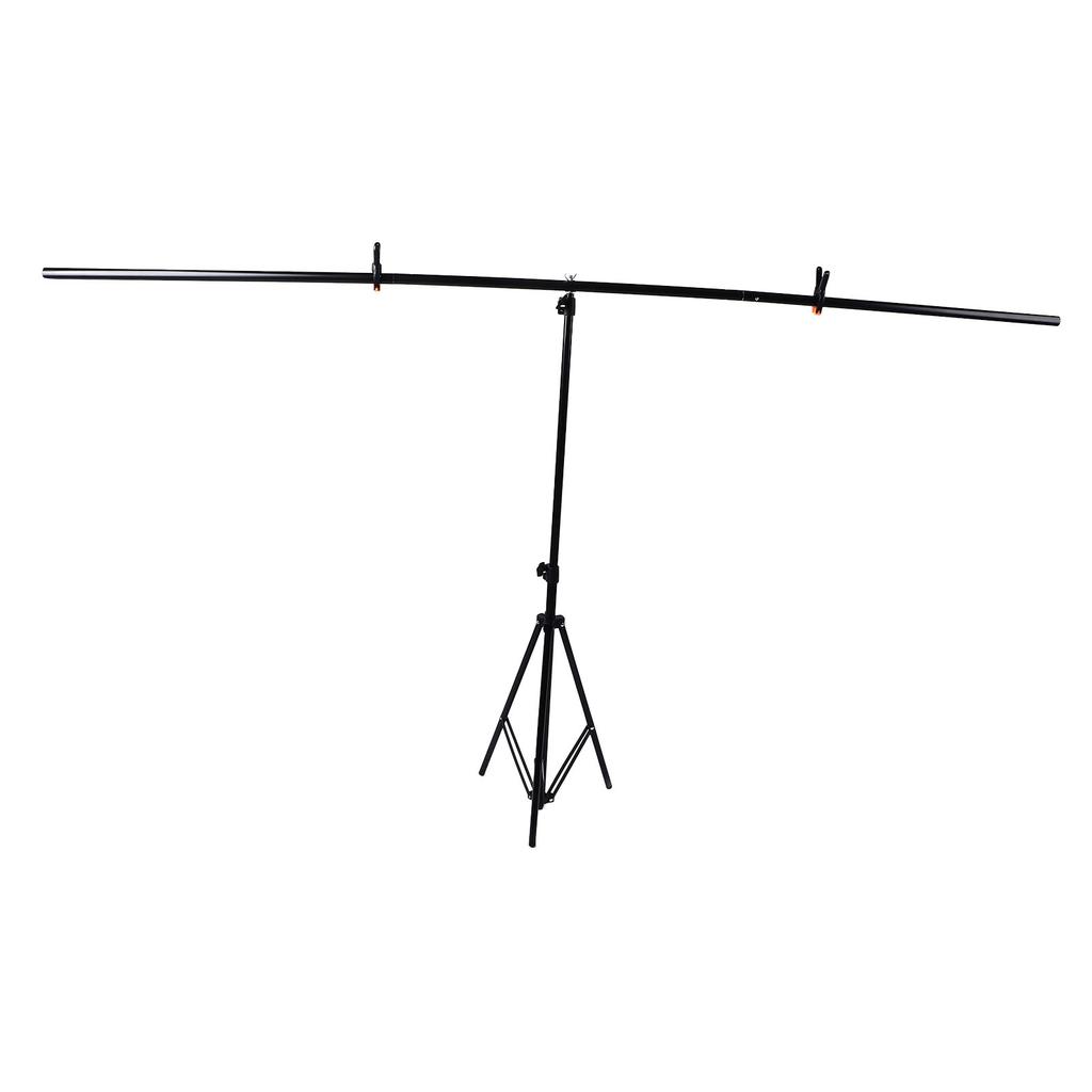 T Shape Background Stand Kit with Storage Bag 6.6x6.6ft Alloy Retractable Strong Backdrop Support System for Photo