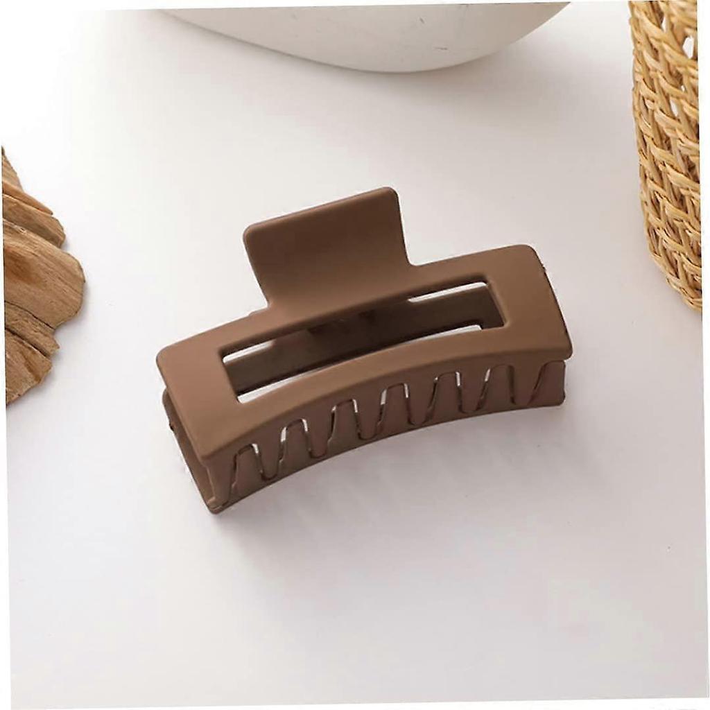 Hair Claw Clips Square Non Slip Catch Barrette Strong Hold Hair Jaw Accessories for Women Girls 4PCS,Hair Jaw Clips green+pink+coffee+black)(4pcs
