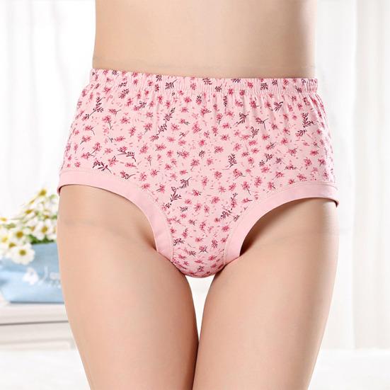 Women's Cotton Underwear High Waisted Granny Panties Soft Full Coverage Briefs for Middle-Aged And Elderly Women