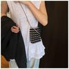 Chain Small Pearl Square Bag Slanted Hanging Single Shoulder Casual Handbag