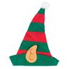 Non-Woven Christmas One Size Fits Most Christmas Caps Xmas Hat Elf Hat Red And Green Striped With White Pom Pom And Elf Ears
