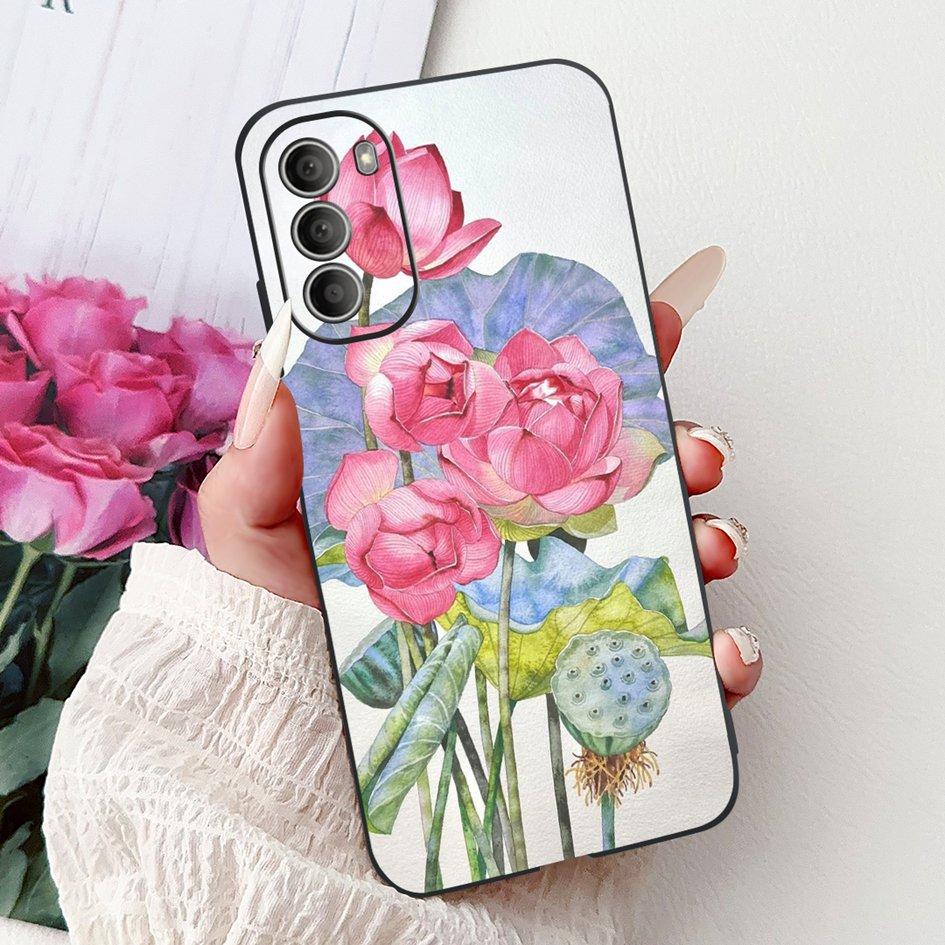 Чехол для Motorola Moto G51 5G XT2171-2 XT2171-1 Новый Стильный Цветочный Мягкий Силиконовый Чехол для Телефона Для Moto G31 G71 5G G 51 Чехол-кошелек