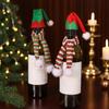 For Christmas Wine Bottle Mini Santa Hat and Scarf Kit Adds Seasonal Charm to Holiday Table Settings and Party Displays