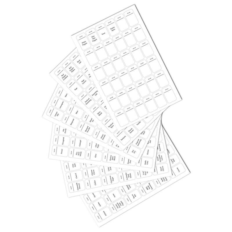 216 шт. самоклеящихся этикеток, водонепроницаемых, маслостойких, предварительно напечатанных, наклеек в минималистичном стиле для кухни