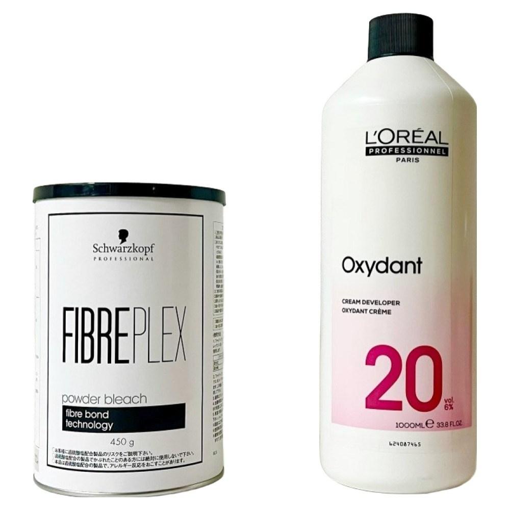Schwarzkopf Fiberflex Осветлитель 450 г + L'Oréal Окислитель 6% 1000 мл 1 шт 1,45 л