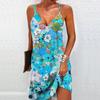Женское модное и сексуальное 3D летнее платье без бретелек с принтом пруда и лотоса, свободное камуфляжное платье с v-образным вырезом