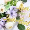 Sumind 100 Pieces Gold Wedding Table Confetti Love Glitter Confetti Engagement Party Table Paper Scatter Bridal Shower Decorations for Anniversary