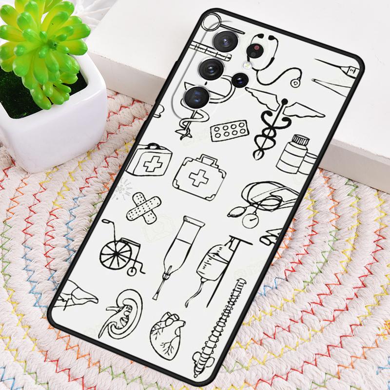 Милый Мультяшный Чехол для Телефона Медсестра Доктор с Рисунком для Samsung Galaxy note 10 pro S26 Ultra S23 S24 FE S25 S21 S22 PLUS Чехол