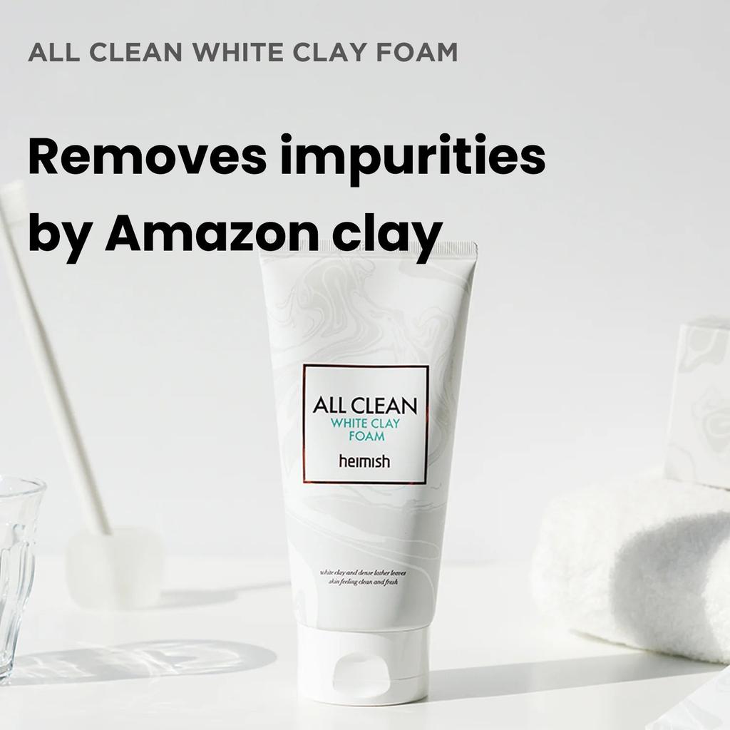 heimish All Clean White Clay Foam 150ml + RANDOM GIFT