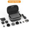 Защитный чехол для DJI Mic Mini, Защитная крышка, Сумка для хранения, Жесткий чехол для зарядного кейса Mic Mini и аксессуаров-адаптеров для смартфона, с карабином