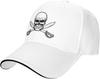 Pirate Skull Cross Swords Blue Baseball Cap Polyester Casual Sun Protection Adult Unisex