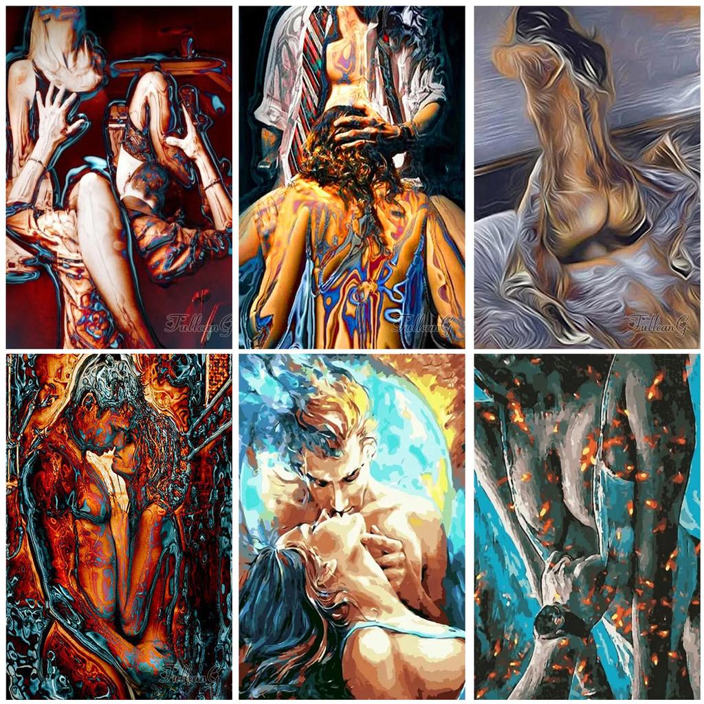 DIY Алмазная картина Сексуальная женщина Набор для вышивки крестом Мозаичное искусство Алмазная картина Полный круг Алмазное украшение для дома