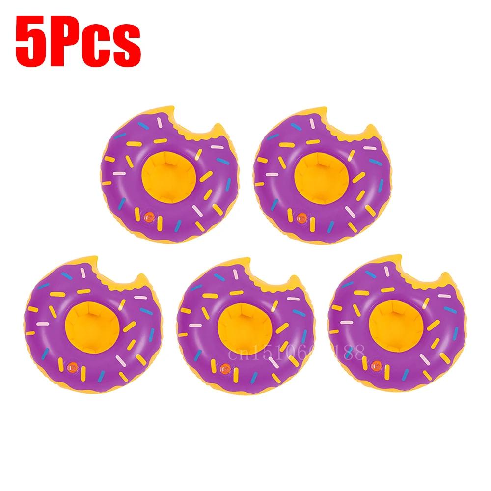 1-5Pcs Floating Cup Inflatable Flamingo Drinks Cup Holder Pool Float Bar Coasters Floatation Devices Pink Toy Drink Holder