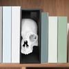 Готические журналы Подставка для книг Декор полки Череп Держатель для книг на полку Подглядывающий монстр Скульптура для дома, офиса и декора на Хэллоуин