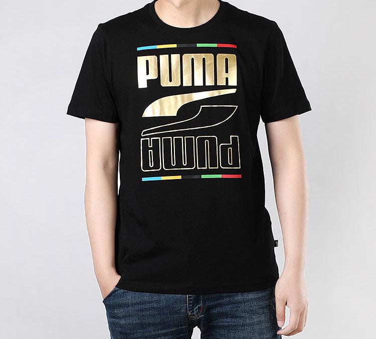 Puma Мужская футболка с втачным рукавом Черная 586589-01