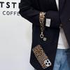 Applicable to iphone14/13promax leopard print leather case mobile phone case portable lanyard anti-drop case 12pro protective case
