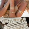 Metallic Bronzing Retro Temporary Gold Tattoo Body Art Bokini Tattoo Mobile Phone Stickers Decorations Women Accessories