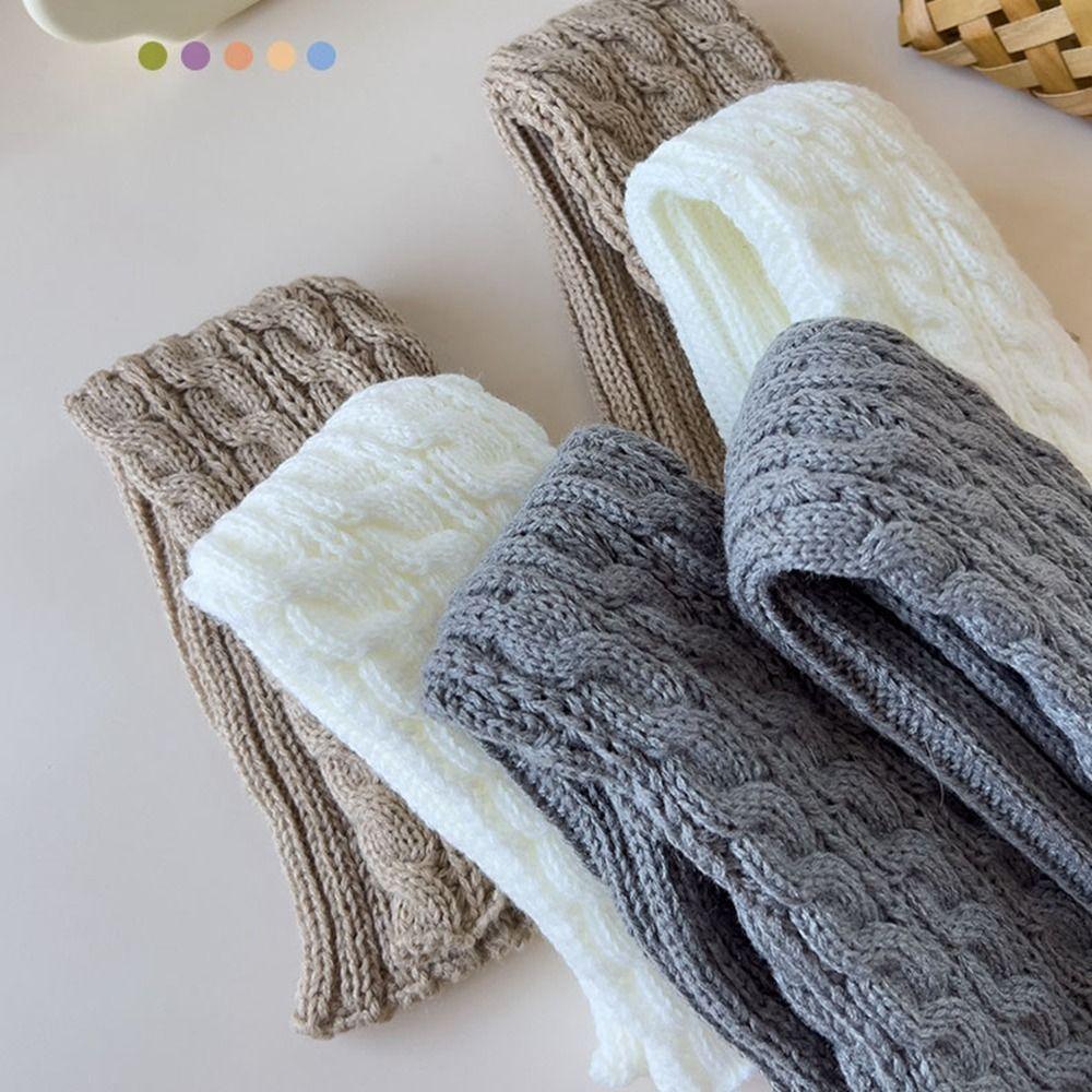 JK Knitted Leg Cover Harajuku Leg Socks Sweet Children's Twist Leg Warmers Girls