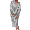 Женская мода V-образный вырез в полоску с низким разрезом лацкан длинный свитер повседневные платья