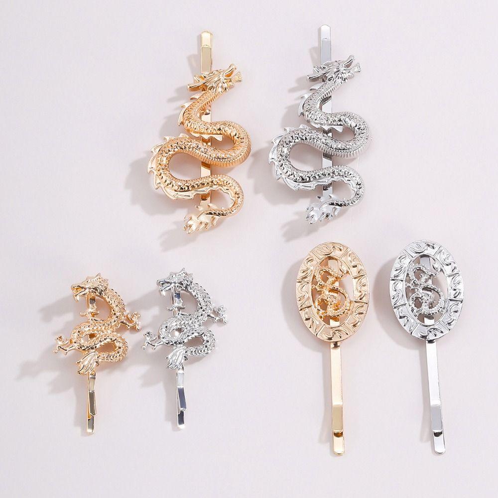 Barrette Simple Chinese Style Headwear Dragon Shape Hairpin Female Hair Accessories Metal Hair Clip