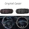 Bling Crystal Car Steering Wheel Cover Luxury Auto Rhinestone Steering Wheel Protector Universal Lady Car Interior Accessories