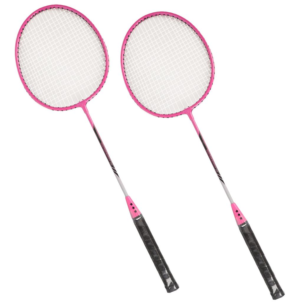 Badminton Rackets Iron Alloy Lightweight Badminton Racquets with 3 Balls for Beginners Student