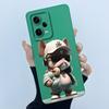 Забавный Милый Мультяшный Кот Чехол для Телефона для Xiaomi POCO X5 F5 Pro Квадратный Жидкий Силикон Защита Камеры Мягкая Задняя Крышка Оболочка Capa