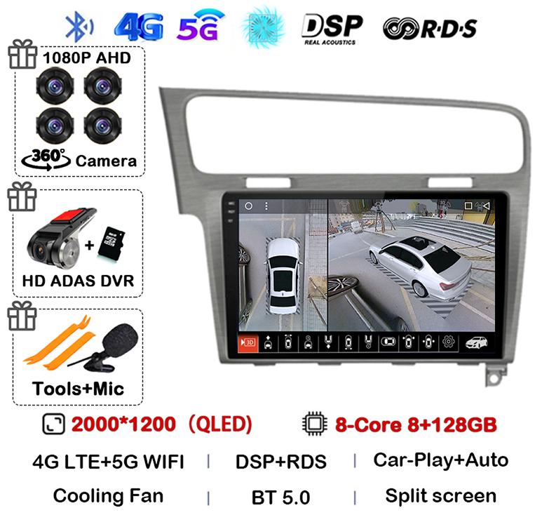 Android 14 WIFI+4G Auto For Volkswagen VW Golf 7 MK7 GTI 2011-2021 Car Radio Carplay HD Multimedia GPS Video Player Stereo 2din