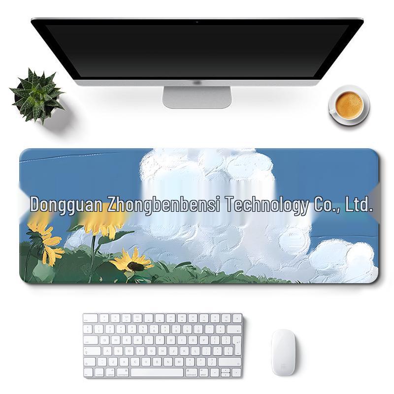 Очень большой коврик для стола с милым дизайном для девочки - Нескользящий коврик для мыши в стиле пейзажа
