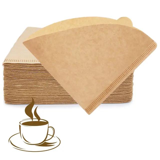 50 шт. Бумажные Кофейные Фильтры Фильтры для Заваривания Pour Over V02 Одноразовые Конические Кофейные Фильтры Ручной Работы Бумажные Фильтры Бумажный Конус Бумага