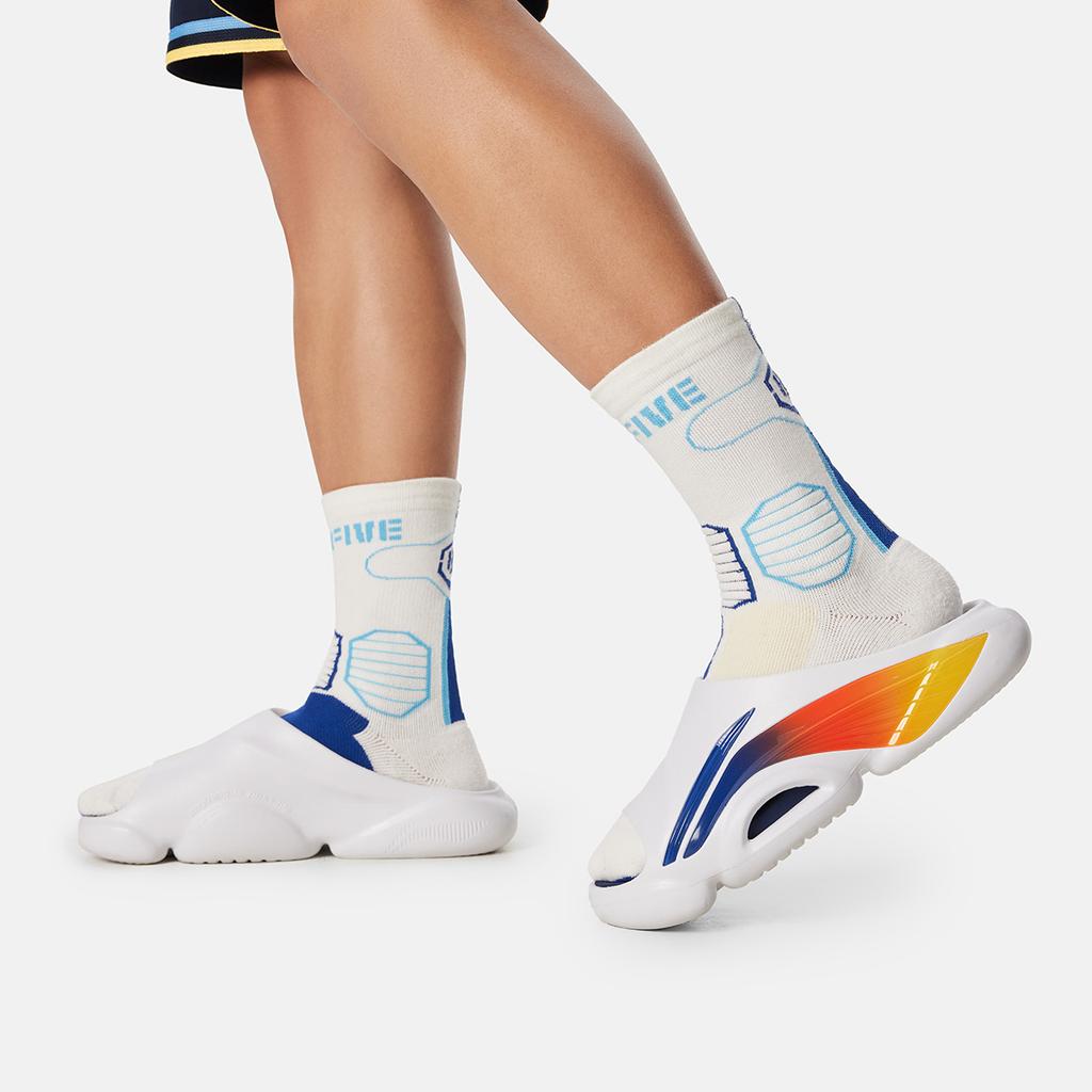 Li Ning BadFive SLIDE OG Нескользящие износостойкие шлепанцы-сабо Мужские Белые ABTV007-4