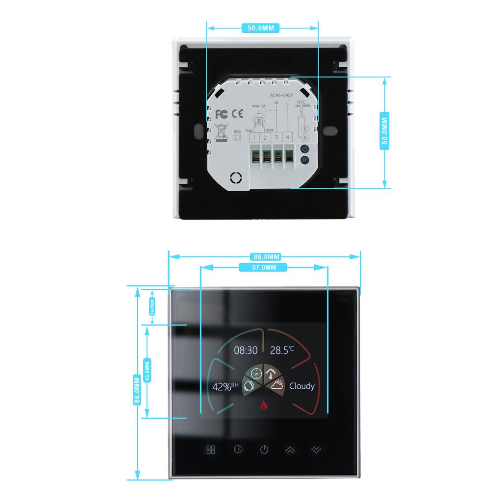 WiFi Smart Thermostat Temperature Controller Weekly Programmable Touch Control/ Mobile APP/ Voice
