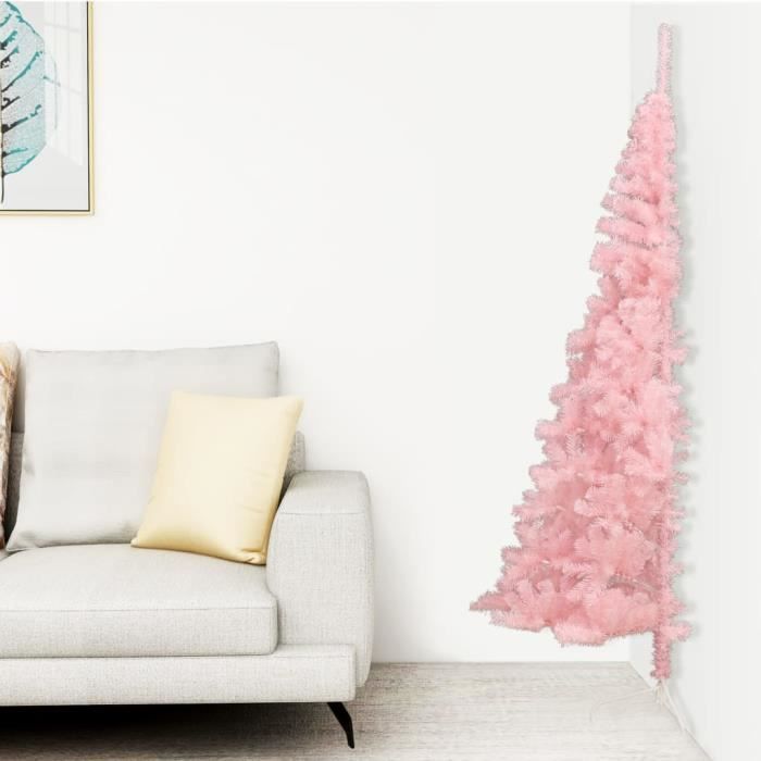 VidaXL Half Artificial Christmas Tree with Stand Pink 240 Cm PVC 344674