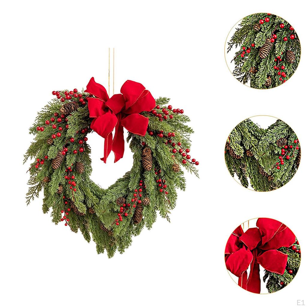 Рождественский венок для входной двери, 20-дюймовое искусственное окно, веранда