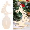 Home Decorations Star Wooden Christmas Tree Crafts Wood Slices with Stand Christmas Ornaments